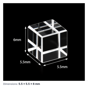 (MQOLG006) Quartz Light Guide Rod, 6 mm, 5.5 × 5.5 × 6 mm, Square, JGS1, 1 Piece