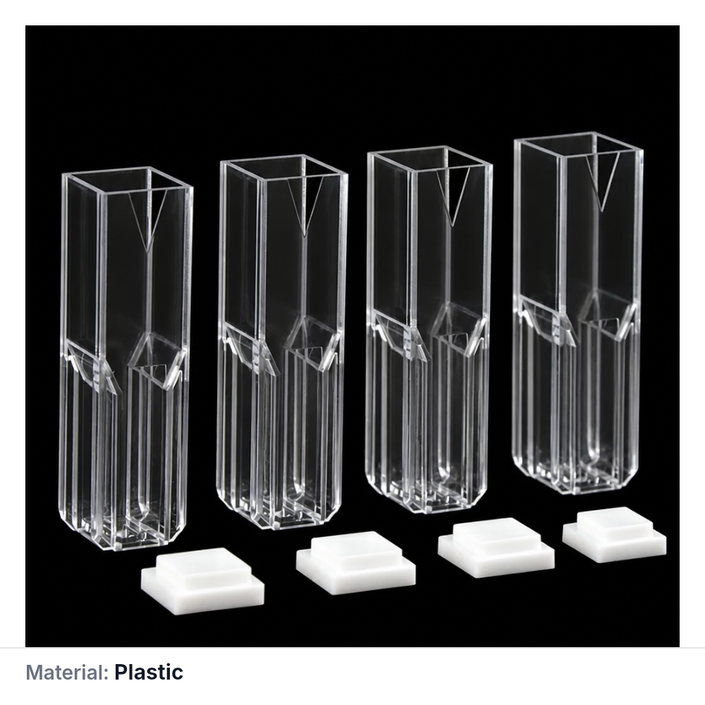Sample Cell, 10 mm, With Lid, Four-Way Light, Pack of 4