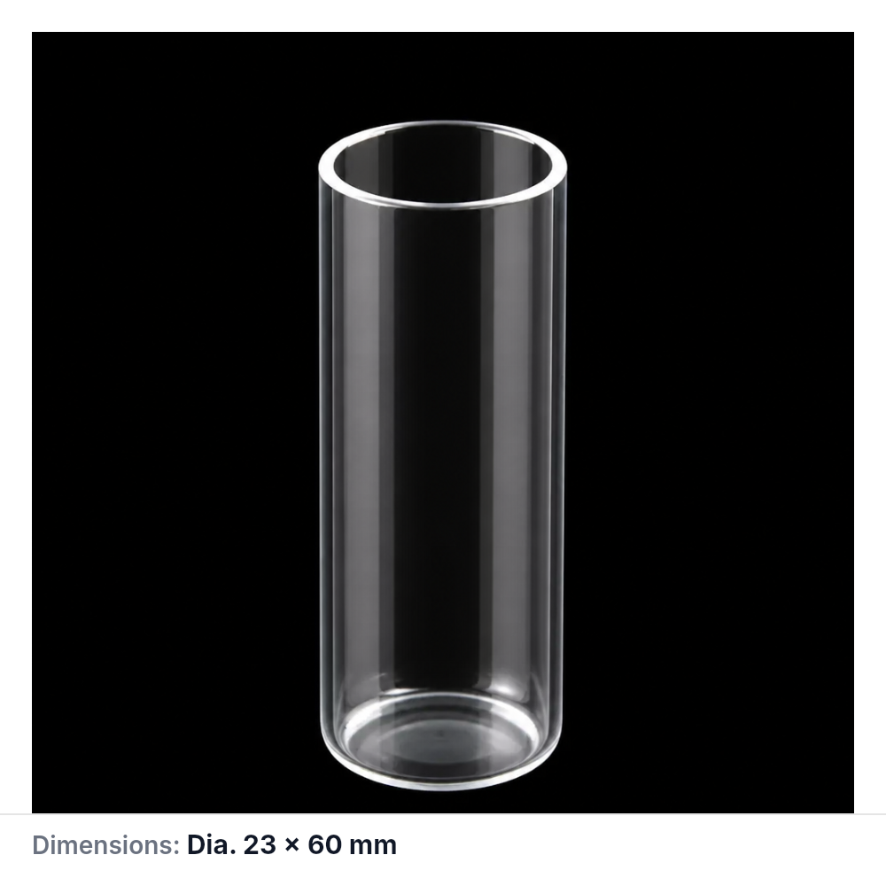 (MQQCR001) Quartz Crucible, Ø23 × 60 mm, 15 mL, 1 Piece