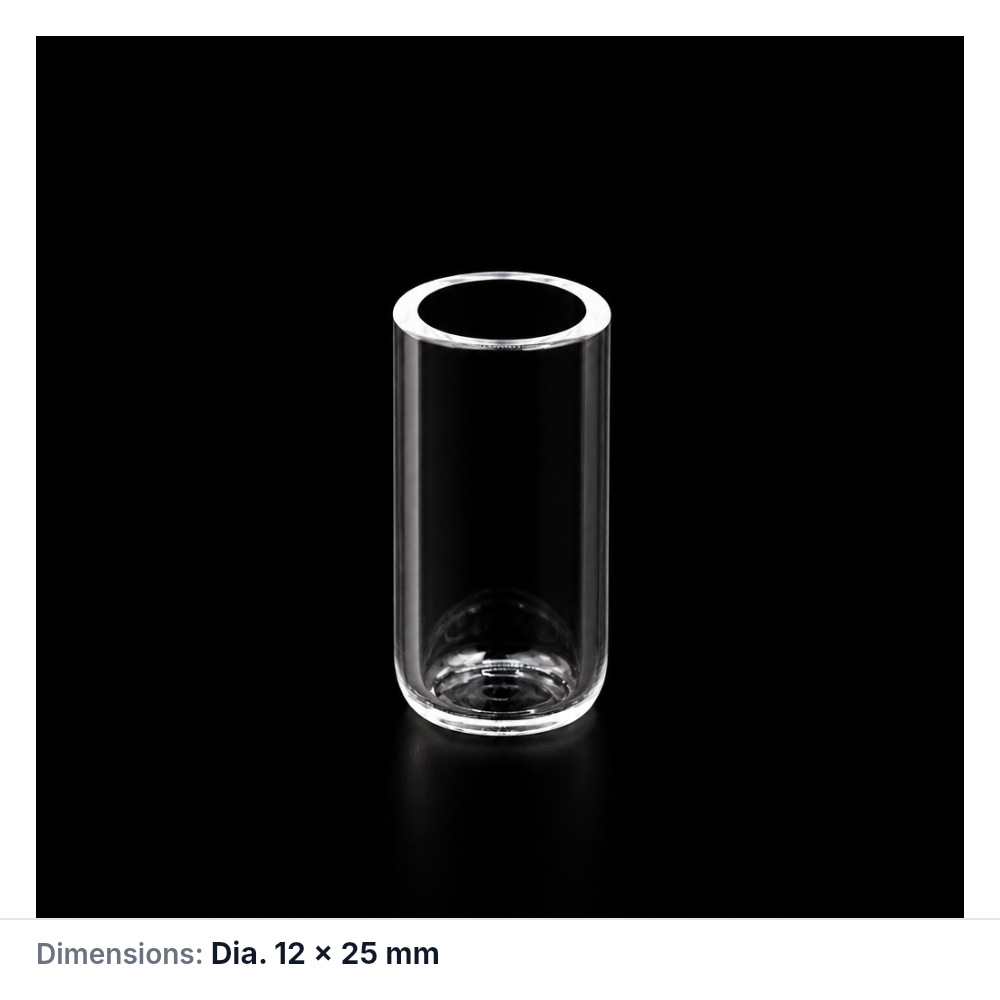 (MQQCR006) Quartz Crucible, 1.8 mL, Ø12 × 25 mm, 1 Piece