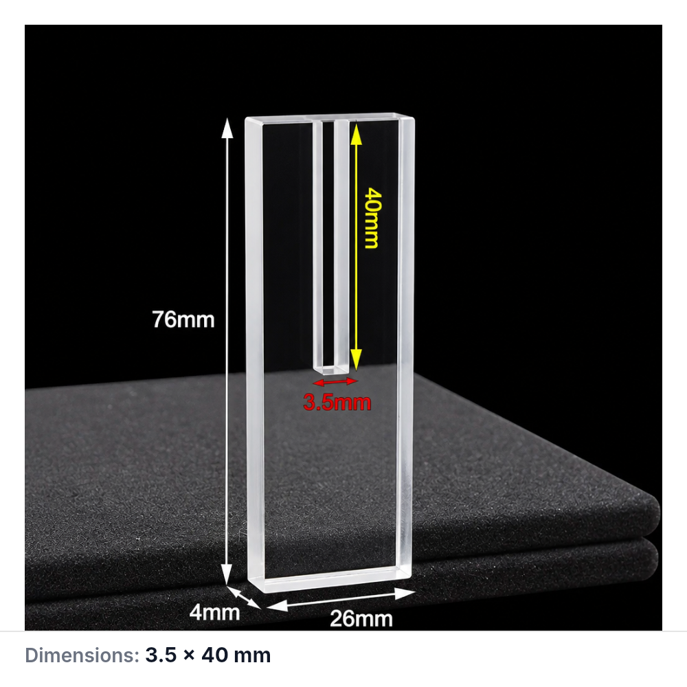Quartz Sample Cell for Reflectance and Fluorescence, 3 mm Path, 420 µL