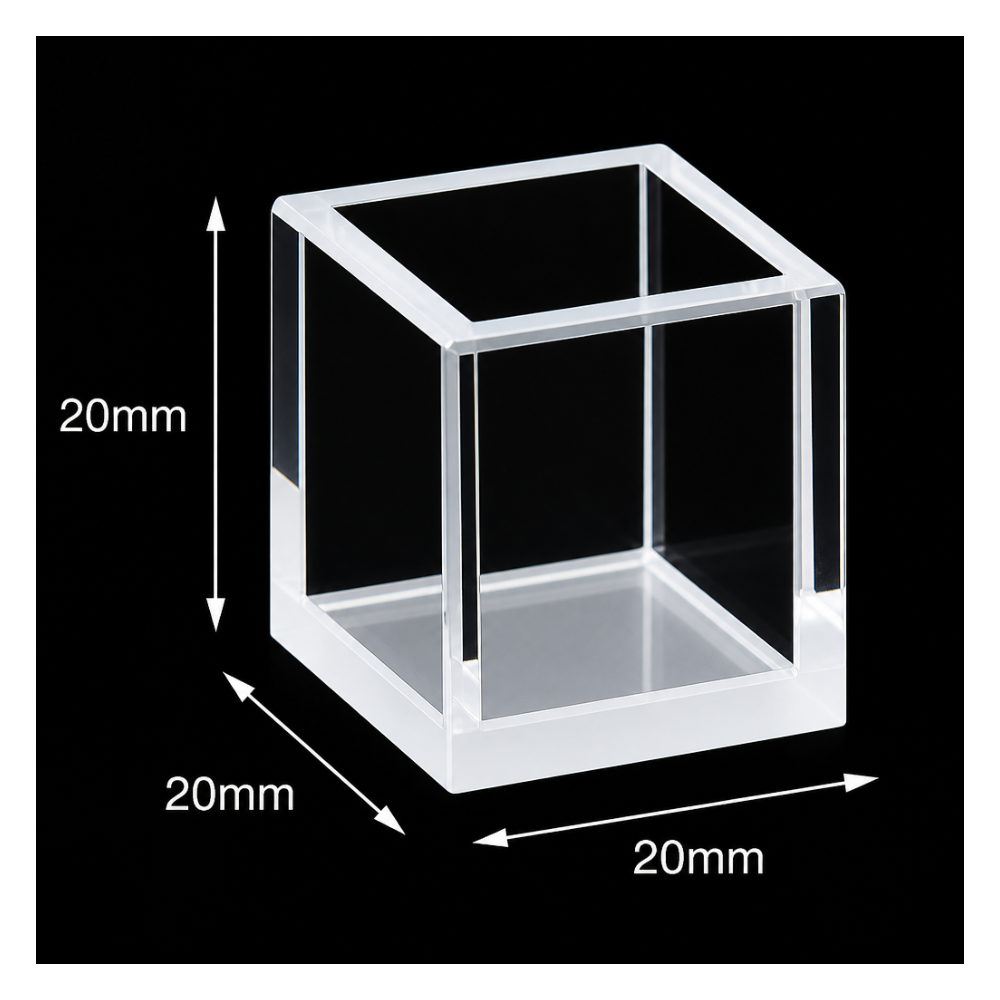 Square quartz sample cell, 16 mm path length