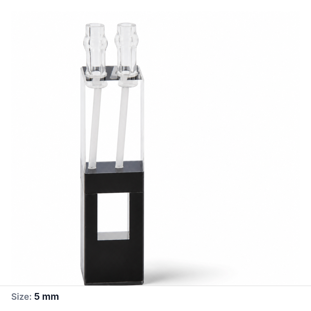 (MQQFC086) Quartz Micro Flow Cell, Window Dimensions: 6.5 × 10 mm, Two-Side Light-Transmitting Design