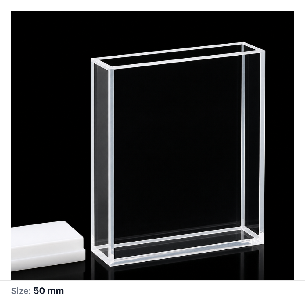(MQQFL032) JGS1 Quartz Fluorescence Cuvette, 50/10 mm Dual Path, 17.5 mL, Molded 0.01, 1 Piece