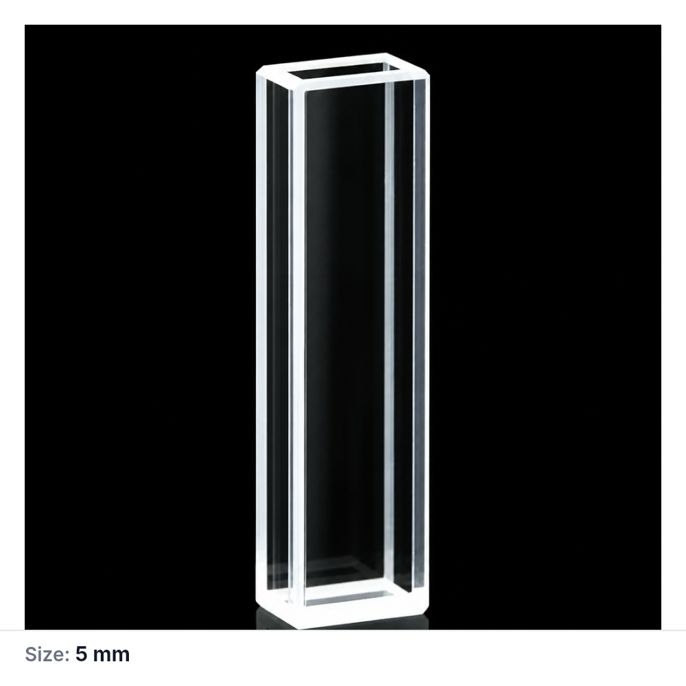 (MQQFL042) Quartz Fluorescence Cuvette, 5 mm Path Length, Four-Way Light, 1 Piece