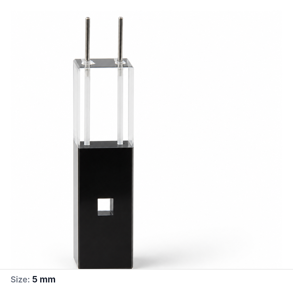 (MQQMC011) Quartz Micro Cuvette, 5 mm Path Length, 45 µL, 15 mm, 3 × 3 mm, Two-Way Light, 1 Piece