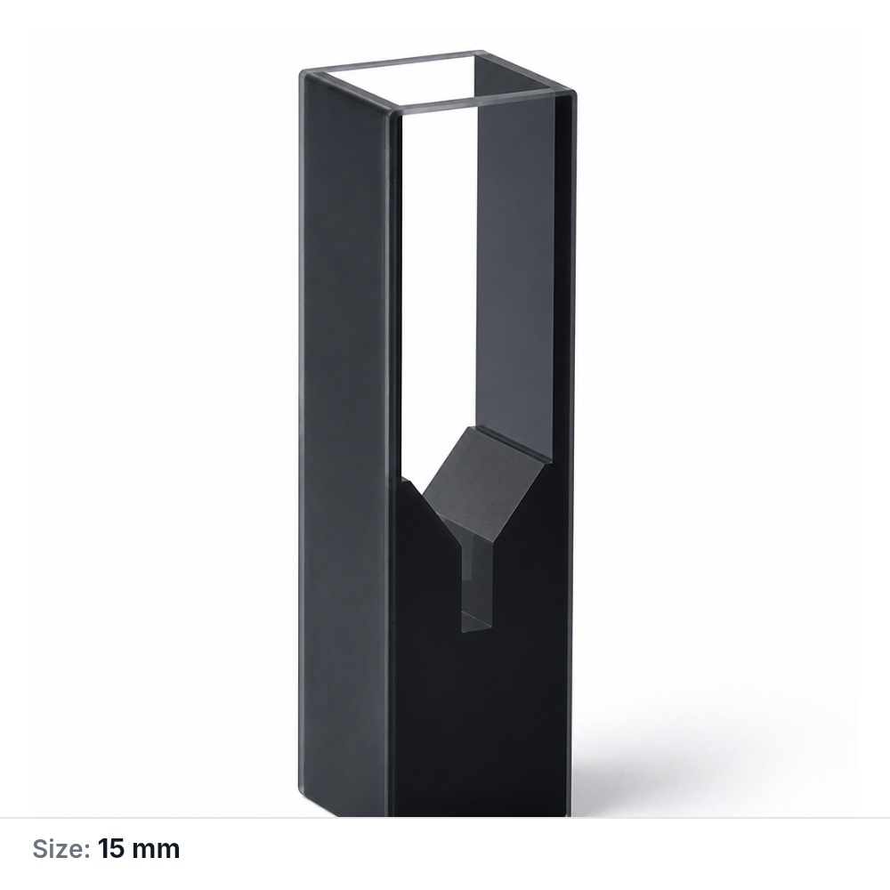 (MQQMC029) Black-Wall Quartz Micro Cuvette, 10 mm Path, 100 µL, 15 mm Center, 1 Piece