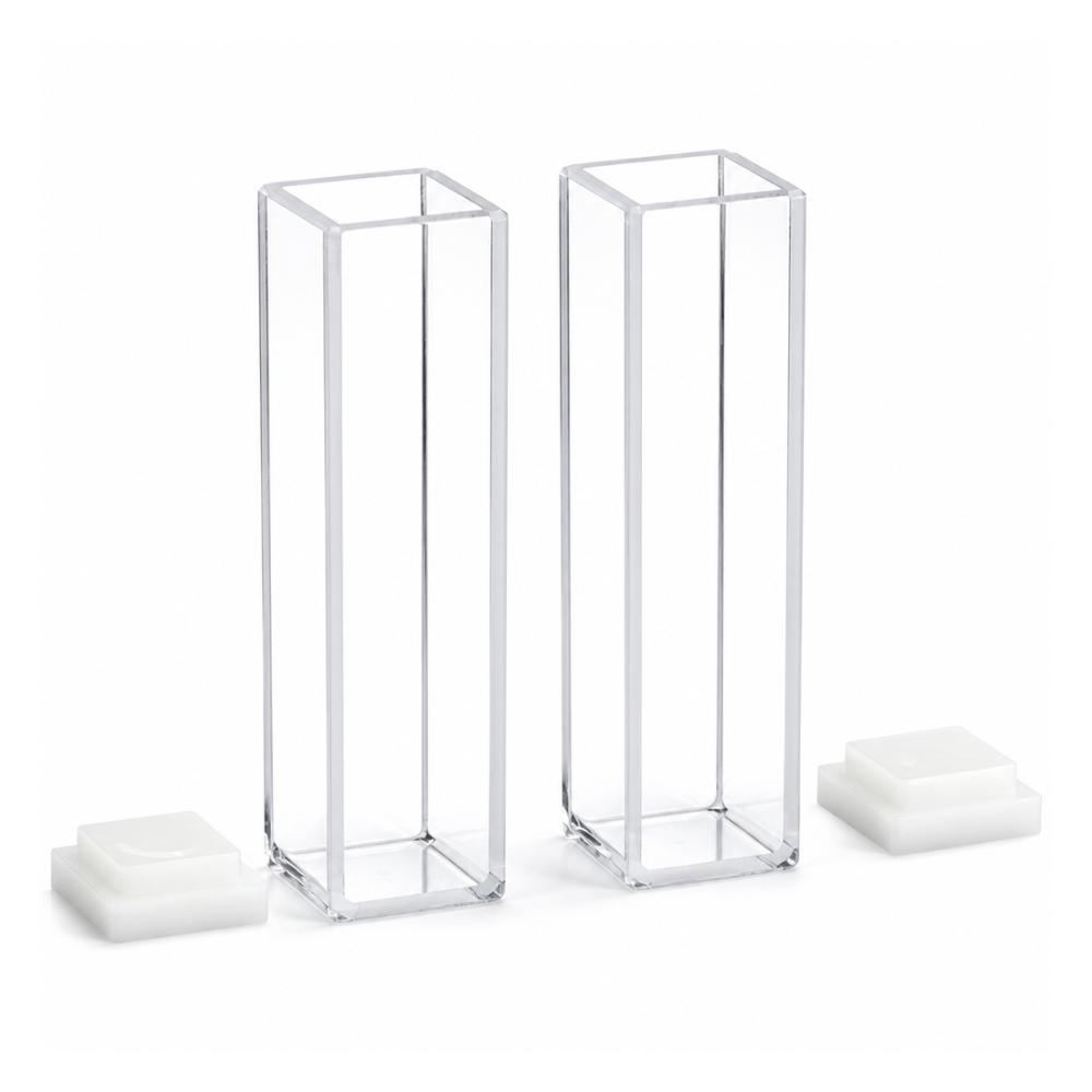 (MQQPA006) Glass Cuvette Sample Cell, Four-Way Optical Configuration, Integrated One-Piece Construction