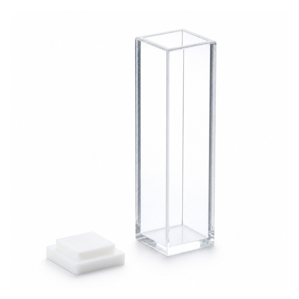 (MQQPA006) Glass Cuvette Sample Cell, Four-Way Optical Configuration, Integrated One-Piece Construction