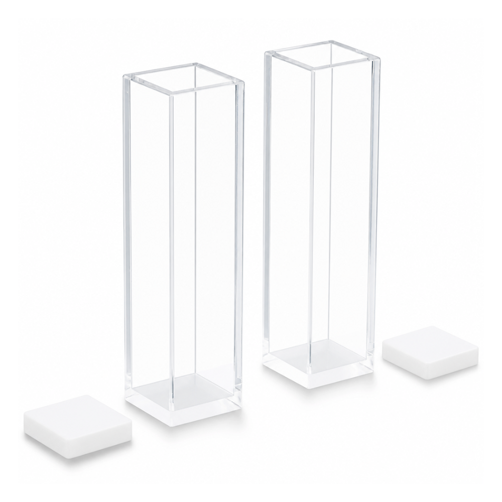 (MQQPA006) Glass Cuvette Sample Cell, Four-Way Optical Configuration, Integrated One-Piece Construction