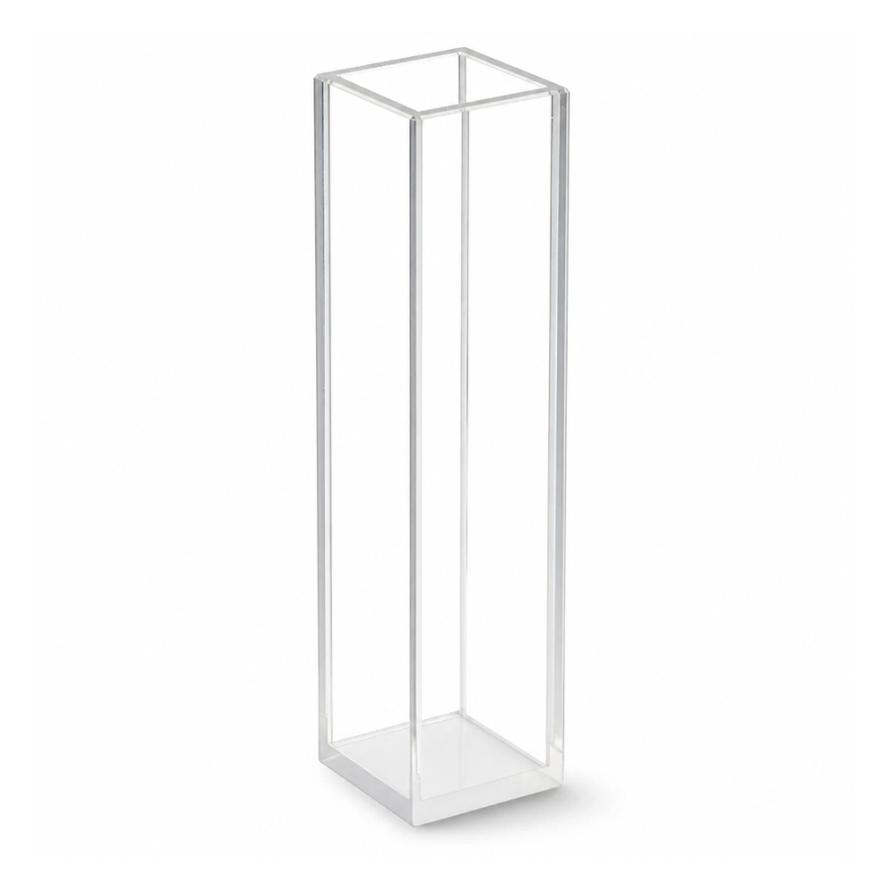 (MQQPA006) Glass Cuvette Sample Cell, Four-Way Optical Configuration, Integrated One-Piece Construction