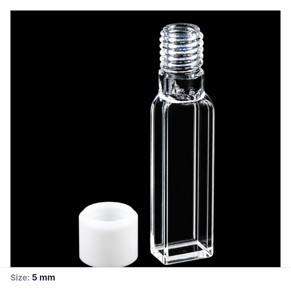 (MQQSC029) Quartz Screw-Top Cuvette, 5 mm, Four-Way Light, Molded 83, 1 Piece