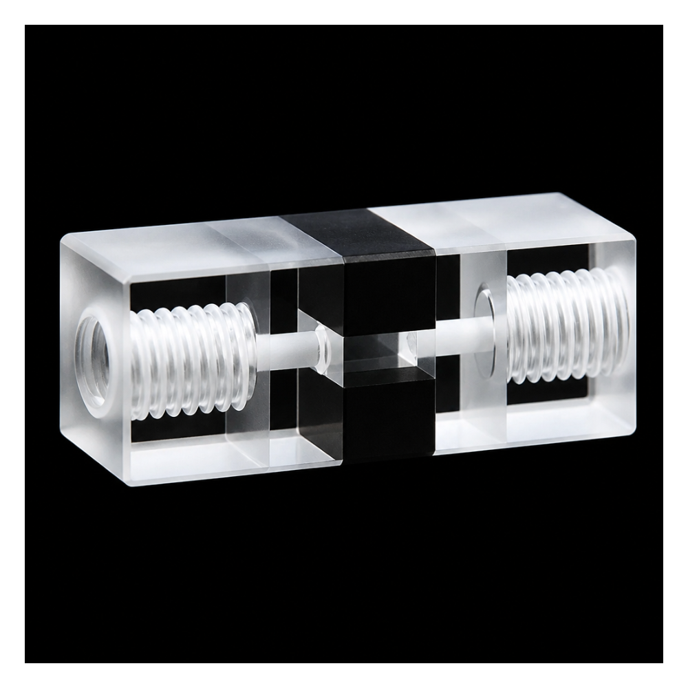 (MQQSC051) Quartz Screw-Top Cuvette, 3 × 3 × 8 mm, Threaded, JGS1, Two-Way Light, Standard 80, 1 Piece