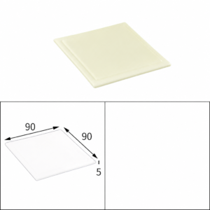 (MQAAC050) Inner-fitting Alumina Crucible Lid, 90 × 90 × 5 mm