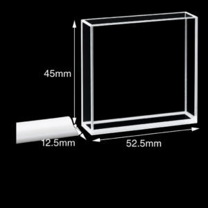 (MQQFL032) JGS1 Quartz Fluorescence Cuvette, 50/10 mm Dual Path, 17.5 mL, Five-Sided Optical Windows