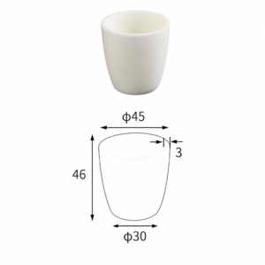 (MQACR139) Arc-shaped Alumina Crucible, 40 mL