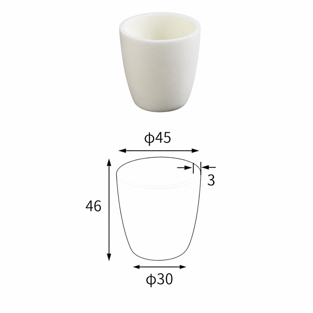 (MQACR139) Arc-shaped Alumina Crucible, 40 mL