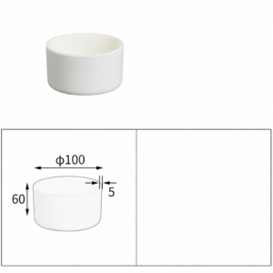 (MQACR391) Cylindrical Alumina Crucible, Ø100 × 60 mm, 330 mL