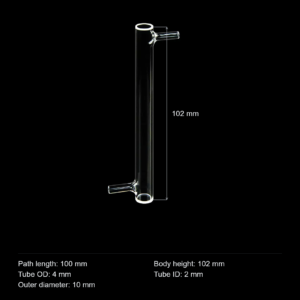(MQQFC083) Quartz Flow Cell, 100 mm path, Long Cylindrical Measurement Section