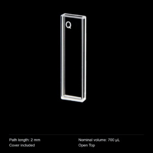 (MQQFL040) Quartz Fluorescence Cuvette, 2 mm path, Short-Path Fluorescence Cell