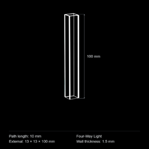 (MQQSD001) Quartz Rectangular Sample Cell, 10 mm path, Both Ends Open