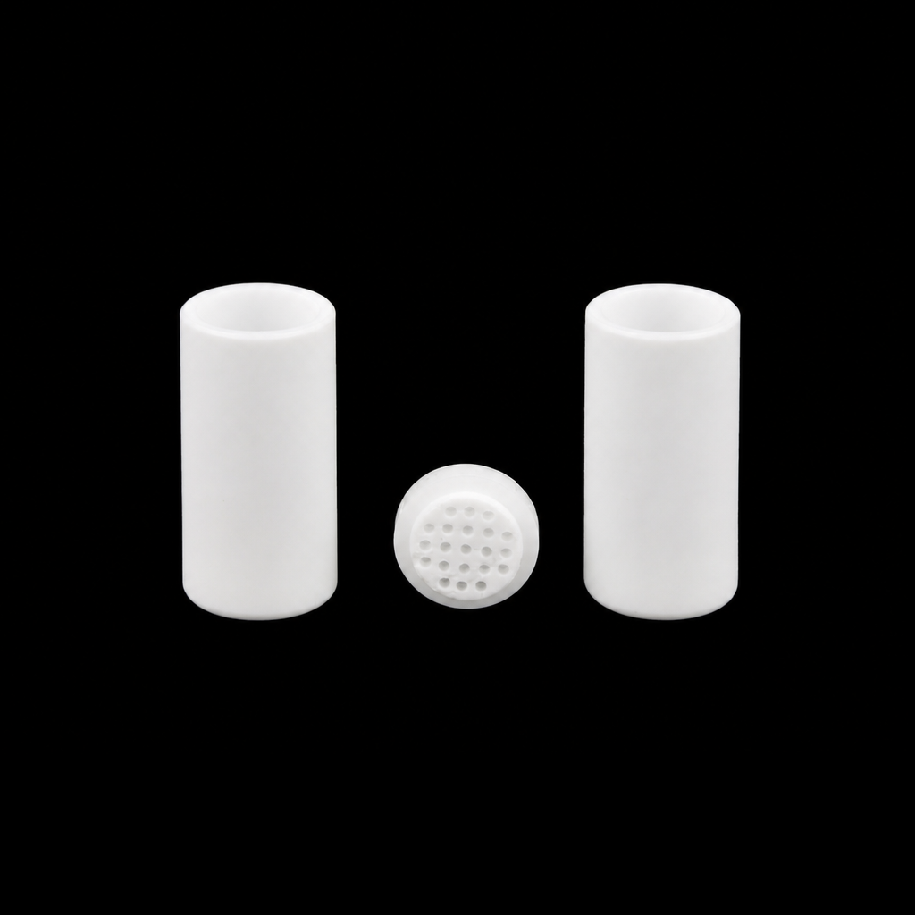 (MQACR592) Alumina Crucible Set with Perforated Lid, Ø13.5 × 28 mm