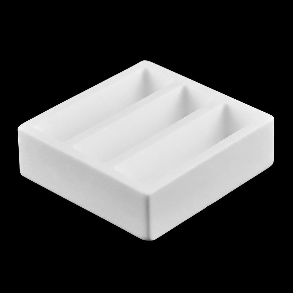 (MQABO260) Custom Three-compartment Alumina Boat Crucible — Request a Quote