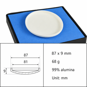 (MQAAC001) Alumina Crucible Lid, Ø87 × 9 mm, External-fitting