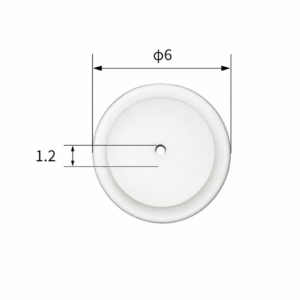 (MQACR499) Alumina Thermal Analysis Crucible Lid, Ø6 mm