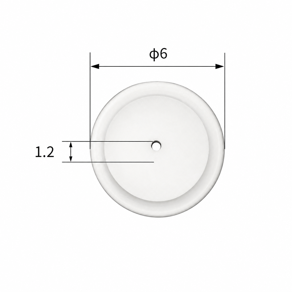 (MQACR499) Alumina Thermal Analysis Crucible Lid, Ø6 mm