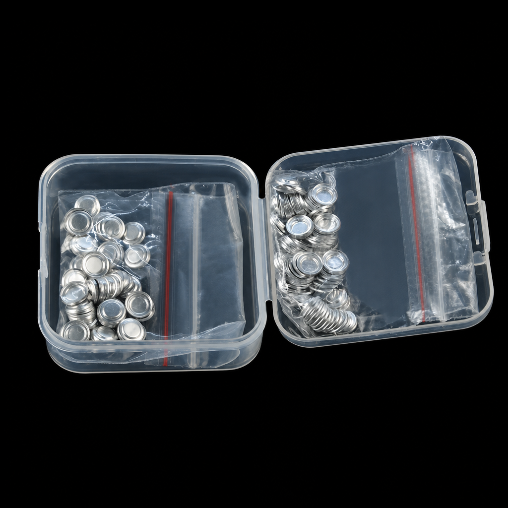 (MQACR550) Aluminum Thermal Analysis Crucible with Lid, Ø6.3/Ø4.7 × 1.3 mm, Pack of 100 Sets
