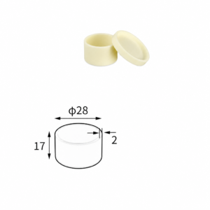 (MQACR325) Cylindrical Alumina Crucible with Lid, Ø28 × 17 mm, 6.5 mL