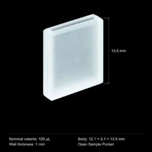 (MQQCU005) Quartz Rectangular Sample Cell, 100 µL nominal capacity, Five Frosted Exterior Faces