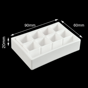 (MQACR154) Alumina Crucible Set, 90 × 60 × 20 mm, 8 Small Crucibles
