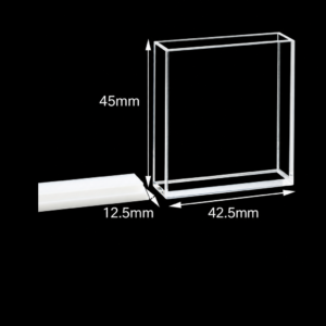 (MQQFL029) JGS1 Quartz Fluorescence Cuvette, 40/10 mm Dual Path, 15 mL, Five-Sided Optical Windows