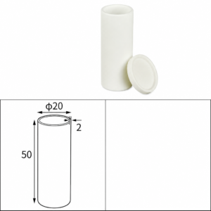 (MQACR321) Cylindrical Alumina Crucible with Lid, Ø20 × 50 mm, 10 mL