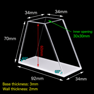 (MQQHC024) Quartz Trapezoidal Cell, 30 mm Path Length, 85 mL