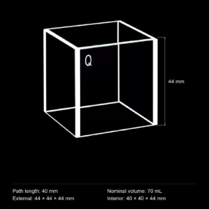 (MQQFC049) Quartz Rectangular Sample Cell, 40 mm Path, 70 mL, Open at Both Ends