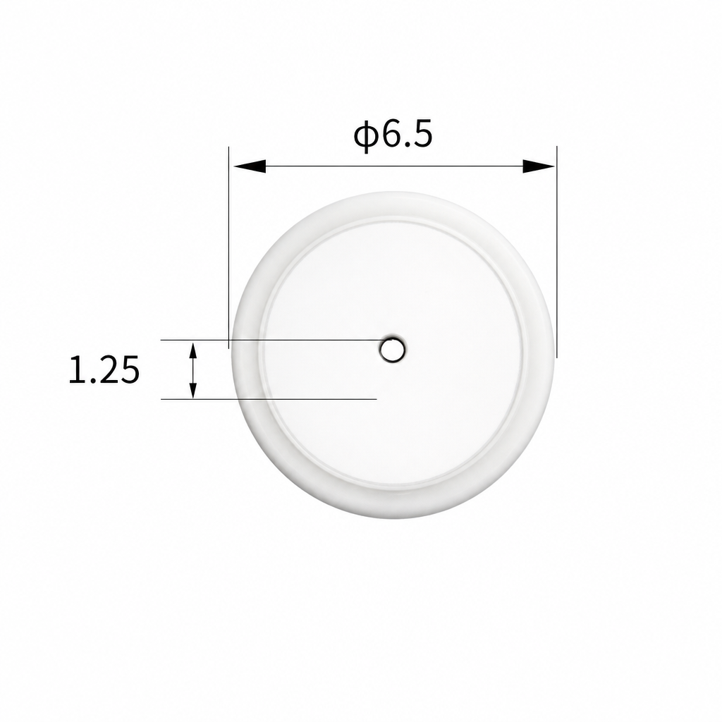 (MQACR500) Alumina Thermal Analysis Crucible Lid, Ø6.5 mm