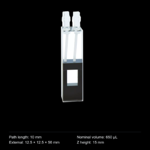 (MQQFC087) Quartz Flow Cell, 10 mm path, 650 µL nominal capacity, Wide Optical Window