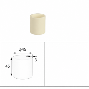 (MQACR479) Cylindrical Alumina Crucible, Ø45 × 45 mm, 50 mL