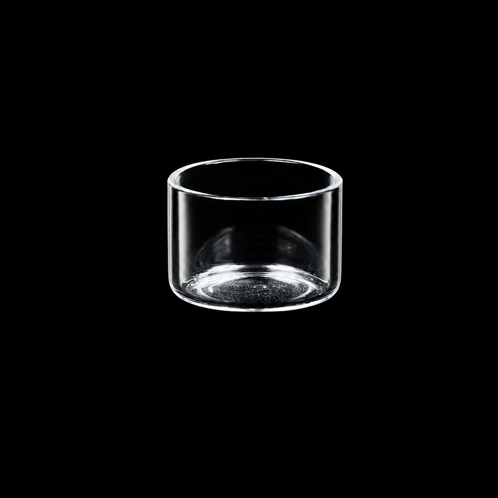 (MQQCR005) Flat-Bottom Quartz Crucible, Ø30 × 20 mm, 10 mL, 1 Piece