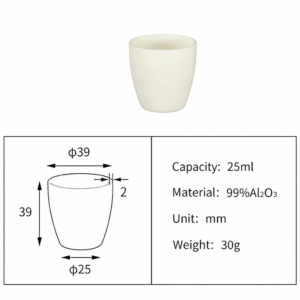 (MQACR111) Arc-shaped Alumina Crucible, 25 mL