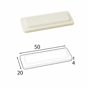(MQAAC023) Inner-fitting Alumina Crucible Lid, 50 × 20 × 4 mm