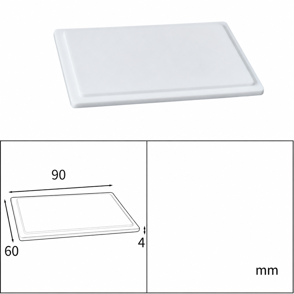 (MQAAC028) Inner-fitting Alumina Crucible Lid, 90 × 60 × 4 mm