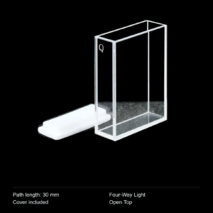 (MQQFL026) Quartz Fluorescence Cuvette, 30 mm Path, Four-Way Light