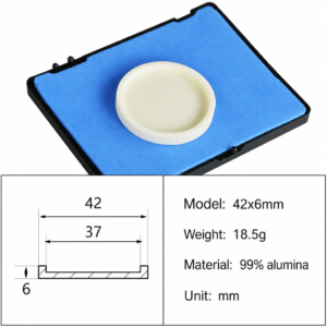 (MQAAC013) Alumina Crucible Lid, Ø42 × 6 mm, External-fitting