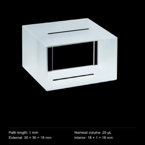 (MQQFC062) Quartz Rectangular Sample Cell, 1 mm Path, Open at Both Ends