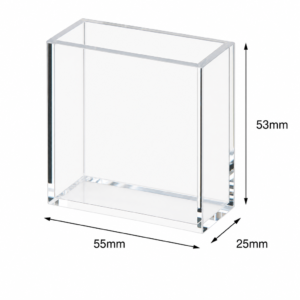 (MQQHC003) Quartz Rectangular Sample Cell, 50/20 mm paths, 40 mL nominal capacity, Broad Dual-Path Sample Chamber