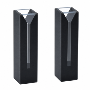 (MQQMC032) Black-Wall JGS1 Quartz Micro Cuvette, 10 mm Path, 700 µL, Pack of 2
